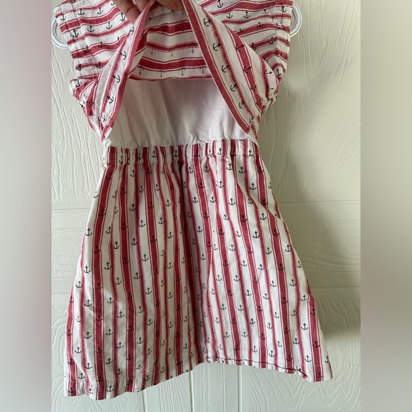 Hatley striped dress 5T with anchor design, lined. - Picture 3 of 7